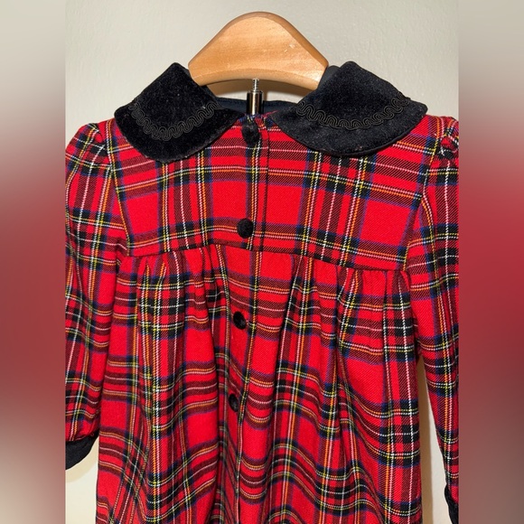 Little Bitty vintage girls plaid coat, size 24 mos, EUC - Picture 3 of 6